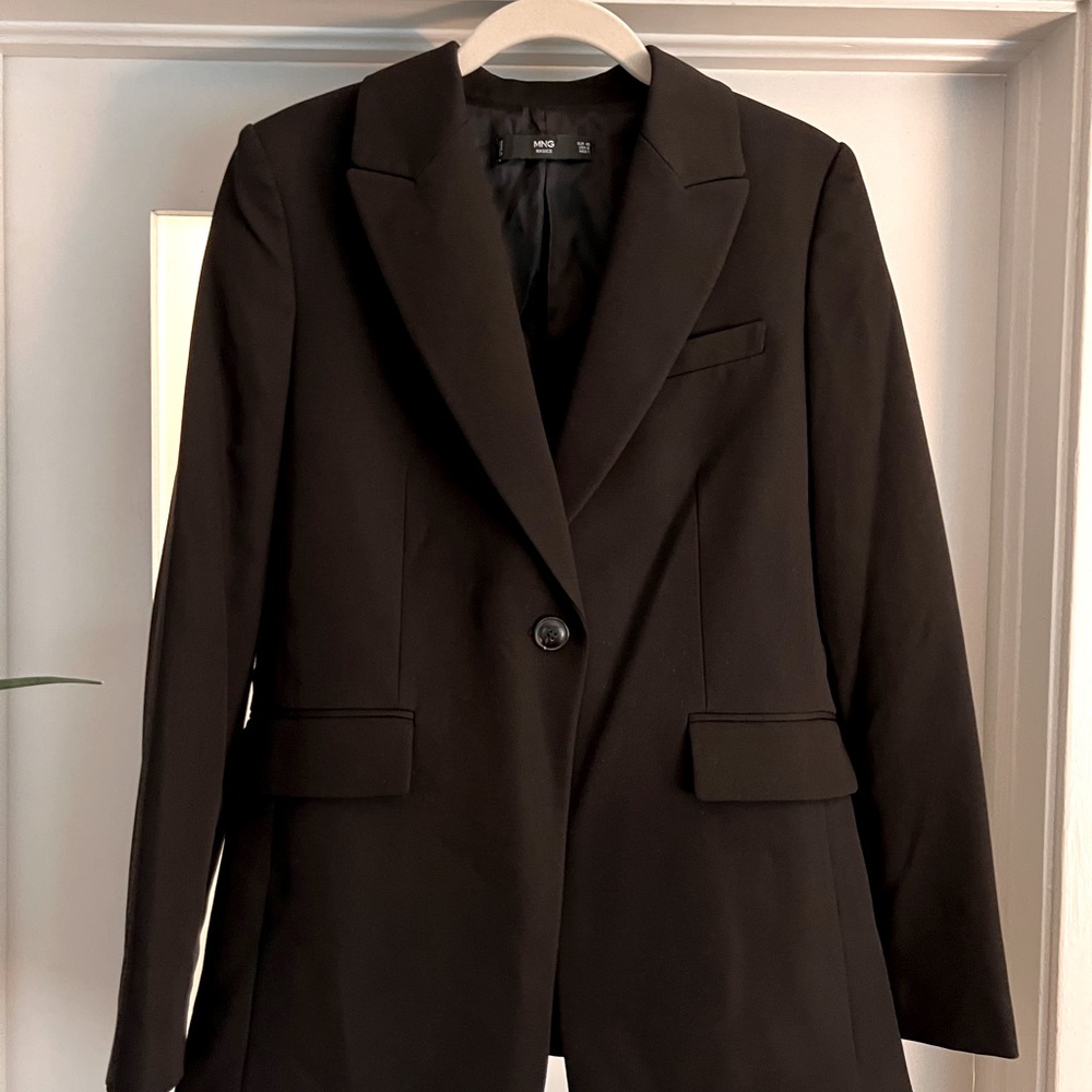 Mango, classic black blazer, size 8